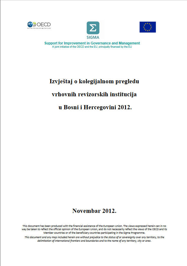 SIGMA Izvještaj o kolegijalnom pregledu 2012